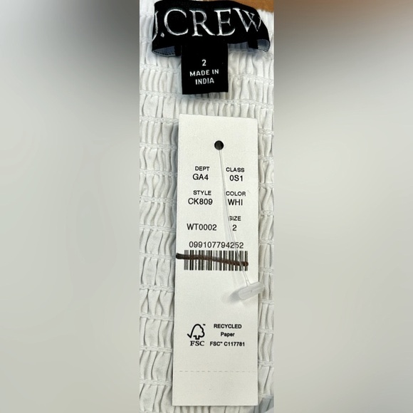 NWT J. Crew Fit-and-Flare Corset Mini Dress with Pockets, Size 2 - Picture 10 of 13